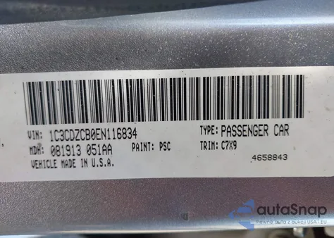 2014 Dodge Avenger Sxt z USA, uszkodzony, nr VIN 1C3CDZCB0EN116834